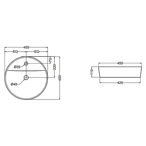 Умивальник Jaquar 45 JDS-WHT-25939, Білий - фото 2