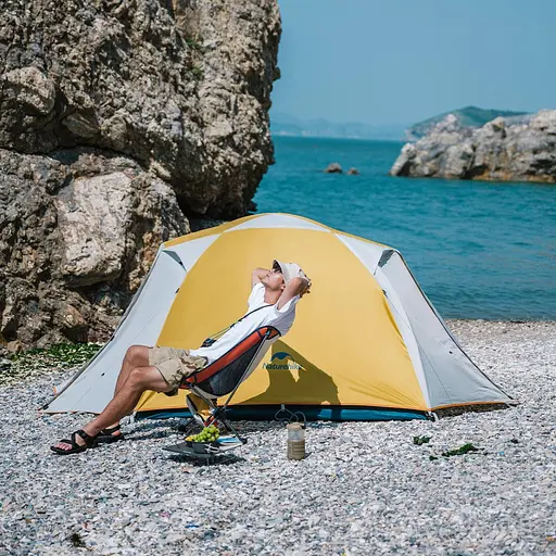 Туристическое раскладное кресло Naturehike YL08 NH20JJ027 (Бело-оранжевый) - фото 6