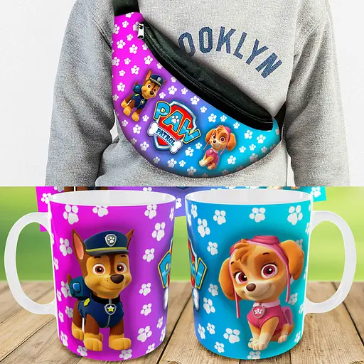 Подарунковий набір: Сумка-бананка + Кружка Щенячий патруль "Paw Patrol" дитячий, для хлопчика (00194)