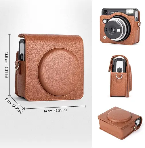 Чехол для фотоаппарата Fujifilm Instax Square SQ40 коричневый - фото 7