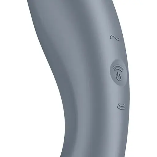 Вакуумный стимулятор с вибрацией Satisfyer Curvy Trinity 1 BlueGrey 3 в 1 - фото 4