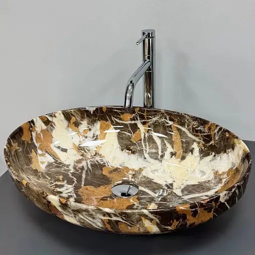 Умивальник VBI Alvito Portoro накладний VBI-012626, Коричневий - фото 1