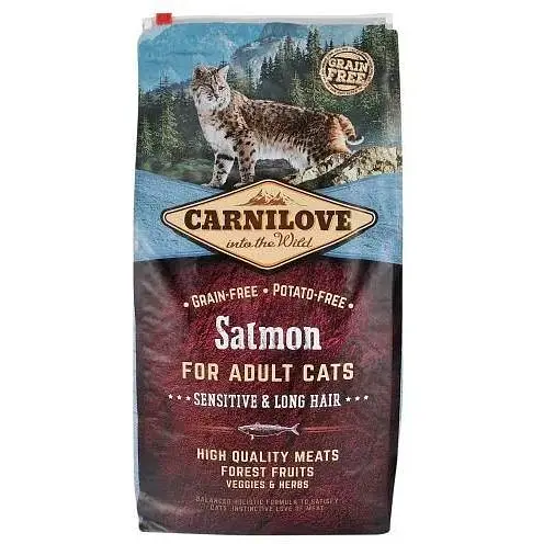 Сухой корм Carnilove Cat Sensitive & Long Hair для кошек с чувствительным пищеварением лосось 6 кг - фото 3