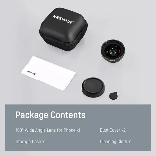 Ширококутний об’єктив для смартфона Neewer LS-42 18мм 100° HD з різьбою 17 мм - фото 3