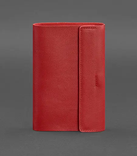 Кожаный блокнот софт-бук 7.0 красный - фото 1