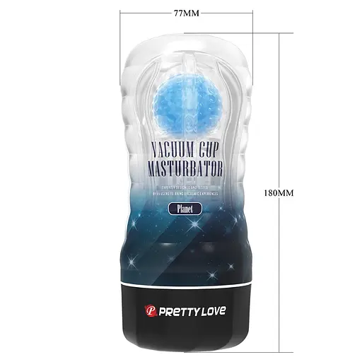Мастурбатор Pretty Love Vacuum Cup Stellar блакитний - фото 8