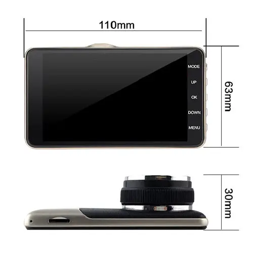 Автомобильный видеорегистратор X600 LCD экран 4" Angel Lens 1080P Full HD металл - фото 7