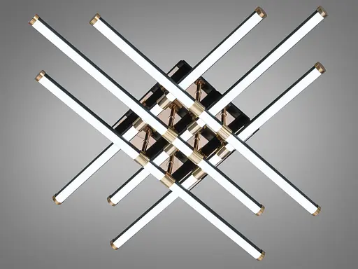 Стельова LED люстра Diasha чорна 80 Вт до 14 м² - фото 2