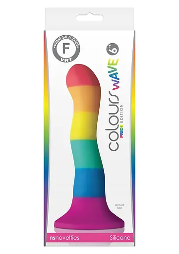 Фаллоимитатор Colours Pride Edition 6" Wave Dildo 15.2 см радужный - фото 3