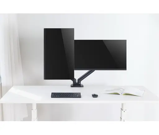 Кронштейн настільний для двох моніторів 17-32 дюйми OfficePro OPSMA-502 Black - фото 11