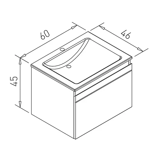 Тумба з умивальником Volle Classic Neo 60 см 1943.326007 Білий - фото 4