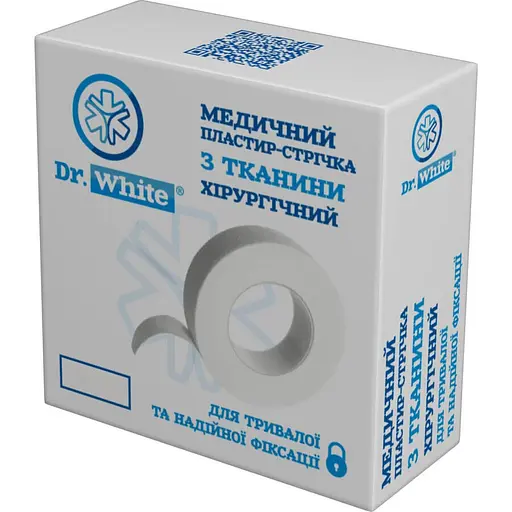 Медицинский пластырь-лента Dr.White хирургический тканевый 2.5 см х 5 м - фото 1