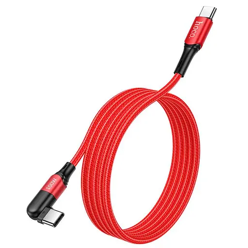 Кабель Hoco Type-C to Type-C Orbit charging data cable U100, 1.5 м 100W 5A червоний