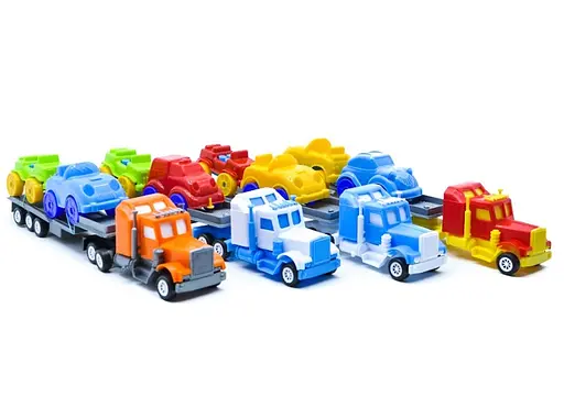 Автомобіль Міні трак причеп, Максимус, з конструктором Паровозик - фото 2