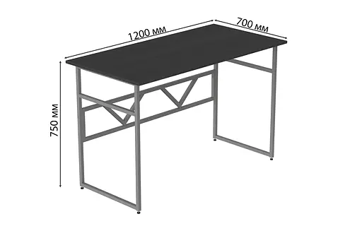 Компьютерный стол Райан 75x120x70 серый ДСП Сосна Кембра 32мм FRD-101640 - фото 2