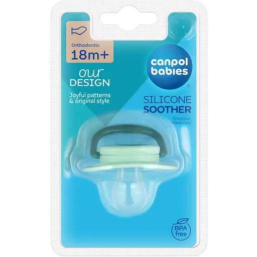 Пустышка Canpol babies Toys силиконовая анатомическая 18+ мес. зеленая (23/258_gre2) - фото 3