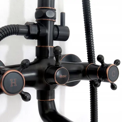 Душова система Rea Retro Old black чорний REA-P2366, Чорний - фото 10