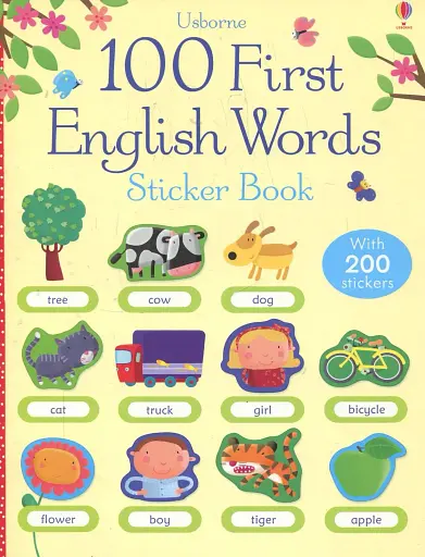 100 First English Words. Sticker Book