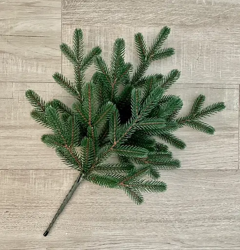 Декоративна гілка штучної хвої Hvoya Traditional зелена 60 см - фото 3