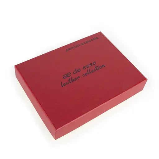 Гаманець жіночий шкіряний De Esse LC68308-05 червоний невеликий на магніті - фото 6