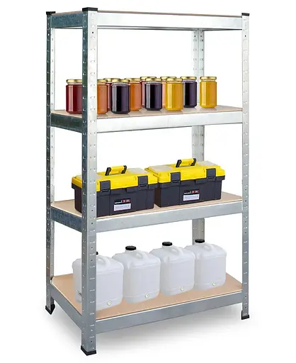 Стелаж металевий 150x70x30 4 полиці (сірий) - фото 7