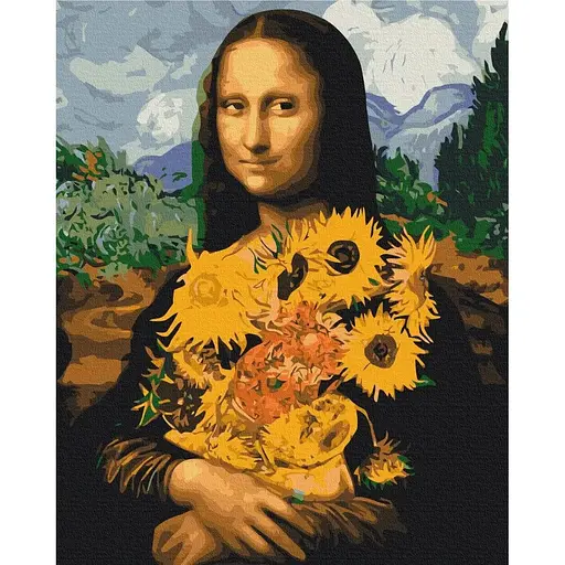 Картина по номерам на підрамнику Brushme Мона Ліза з соняхами - фото 1