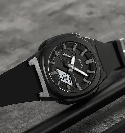 Часы мужские наручные Skmei 2091 (Черный с серым) - фото 5