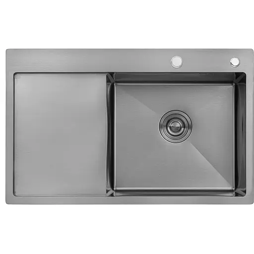 Кухонная мойка Kroner KRP Schwarze - 7849RHM PVD (3,0/1,0 мм) (CV025279) - фото 1