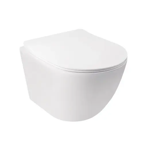 Набор Qtap инсталляция 3 в 1 Nest QT0133M425 с панелью смыва круглой QT0111M11V1146MB + унитаз с сиденьем Jay QT07335176W, Белый - фото 3