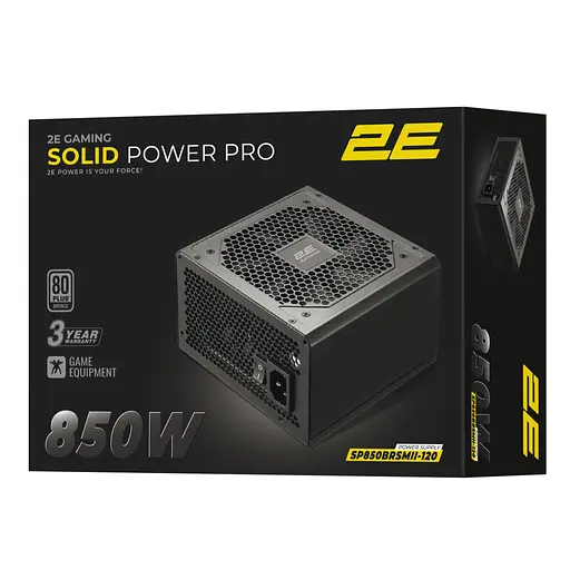 Блок питания 2E 850W GAMING Solid Power Pro (2E-SP850BRSMII-120) - фото 5