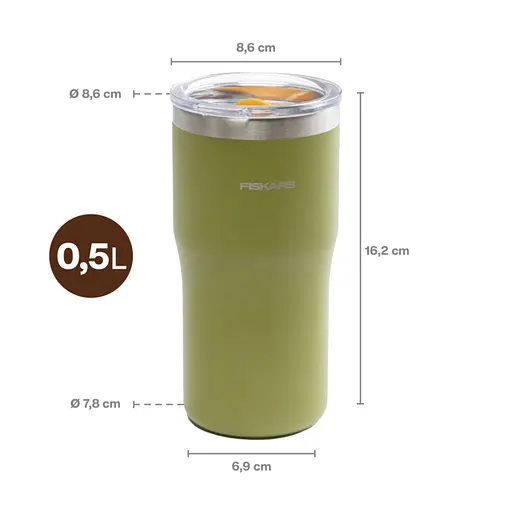 Термокружка Fiskars On-the-go 0.5 л кропива (1078763) - фото 6