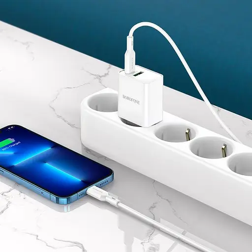 Адаптер BOROFONE Type-C to Lightning Resource BA69A 20w  - фото 8