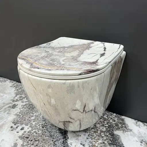 Подвесной унитаз VBI Vulcano sand VBI-020404, Мрамор - фото 1