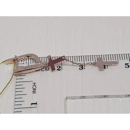 Золоті сережки-підвіски Платон. 1С275/00Б - фото 3