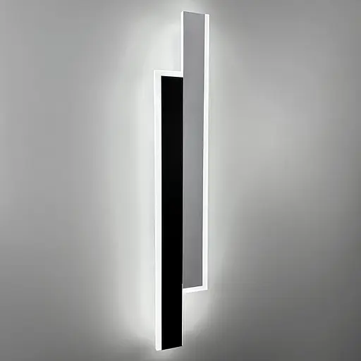 Праве бра у чорно-білому корпусі 60 см Line F Арт. WJ012/2 BK|WT RIGHT - фото 2