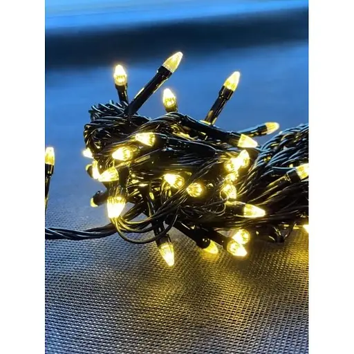 Новорічна LED Гірлянда Конус 6 метрів 100 яскравих Тепло білих лампочок - фото 1