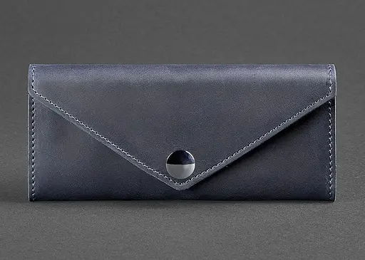 Жіночий шкіряний гаманець Керрі 1.0 синій - фото 1