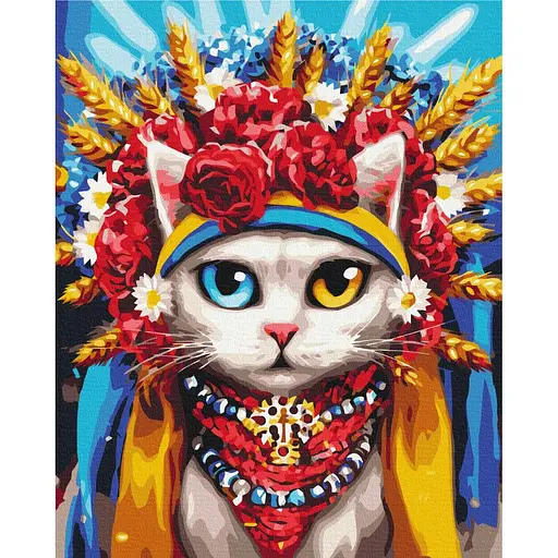 Картина по номерам Кошка украиночка Марианна Пащук Brushme 40x50 см разноцветная 000276929