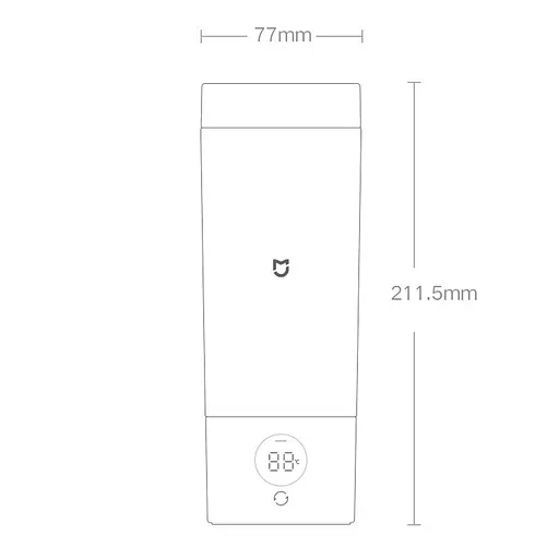 Електричний термос Xiaomi MiJia Portable Electric Cup 2 350ml (MJDRB02PL) White - фото 9