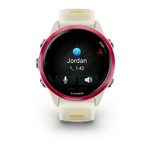 Смарт-годинник Garmin Forerunner 570 42mm Raspberry with Mango/Translucent Bone with Silver Buckle (010-02970-42) - фото 4