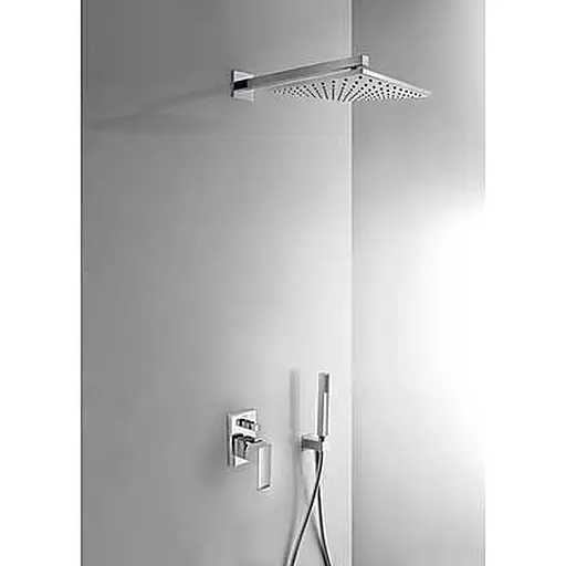 Душова система TRES CUADRO-TRES 106980 змішувач з лійкою 300х300мм для прихованого монтажу та комфортного душу - фото 4