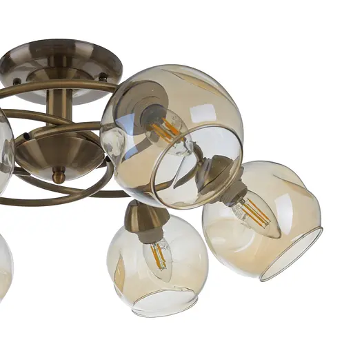 Люстра стельова Brille в спальню E27 60W AB (LK-683C/6) - фото 3