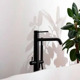 Змішувач для ванни на підлогу Paffoni Light black matt LIG032NO, Чорний матовий - фото 4