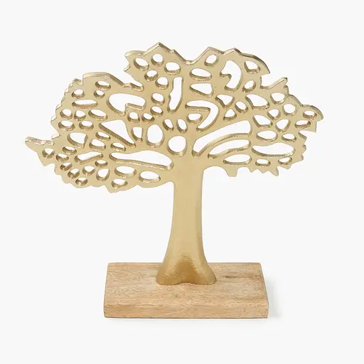 Декор алюмінієвий MBM HOME Дерево на підставці золотий 300х90х330 мм (DH-ST-39 L GOLD) - фото 3