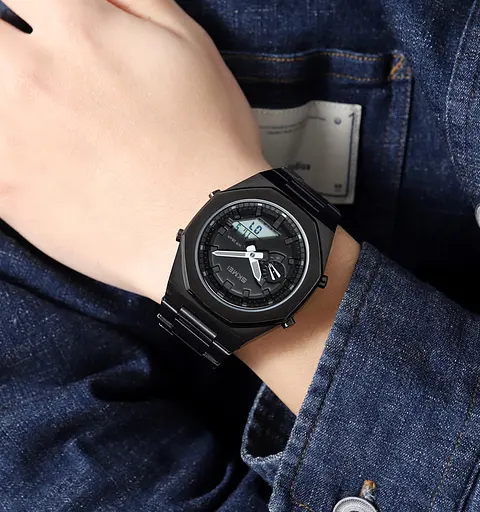 Наручний годинник чоловічий 1816BKBKWT Black-Black-White Skmei acs0030575 - фото 3