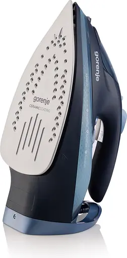 Gorenje Утюг, 3250Вт, 420мл, паровой удар-250гр, верт. отпаривание, антинакипь, автоотключение, керам. подошва, черно-синий - фото 7