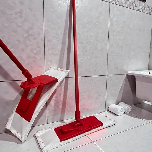 Плоская швабра с микрофибровой насадкой для мытья пола Красный 88130 - фото 8