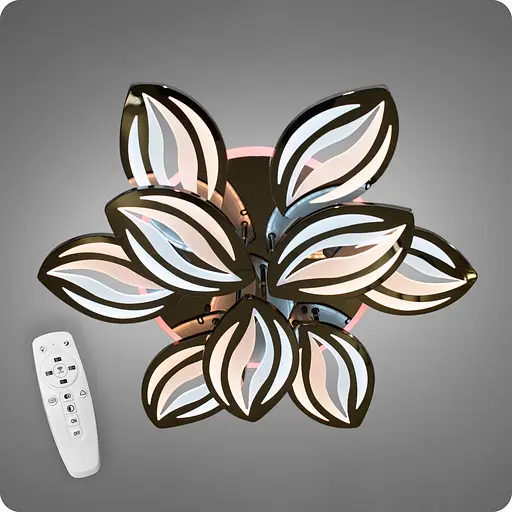 Люстра світлодіодна 517 Dlight 3color з пультом 165Вт Чорний Хром (01831) - фото 1