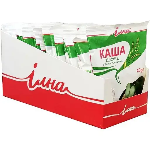 Каша швидкого приготування Ілна вівсяна з яблуком та вершками 800 г (20 шт. по 40 г) - фото 2