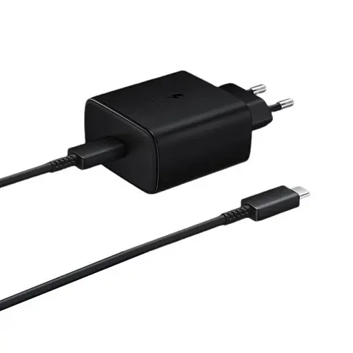 Зарядний пристрій SAMSUNG TRIO PD 2в1 65W (EP-TA845XBEGCN) адаптер + кабель TYPE-C - TYPE-C чорний - фото 1